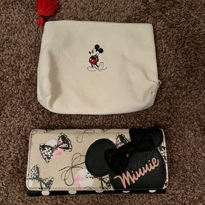 Minnie Mouse wallet & Mickey bag